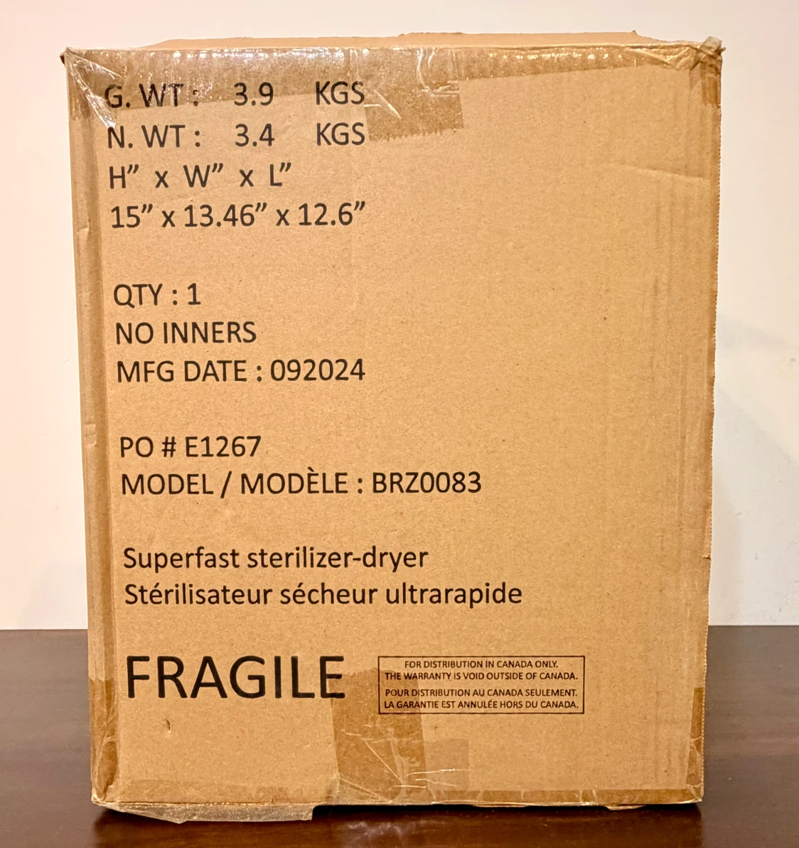 BNIB Baby Brezza Superfast Sterilizer-Dryer BRZ0083 - photo 3