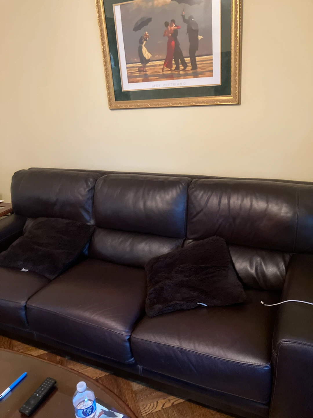 Brown Leather Sofa