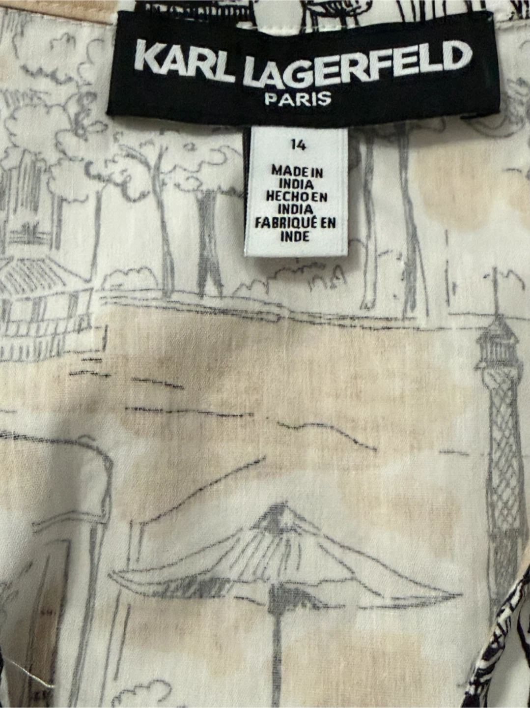 Karl Lagerfeld Paris Parisian Scene Print Dress - photo 5