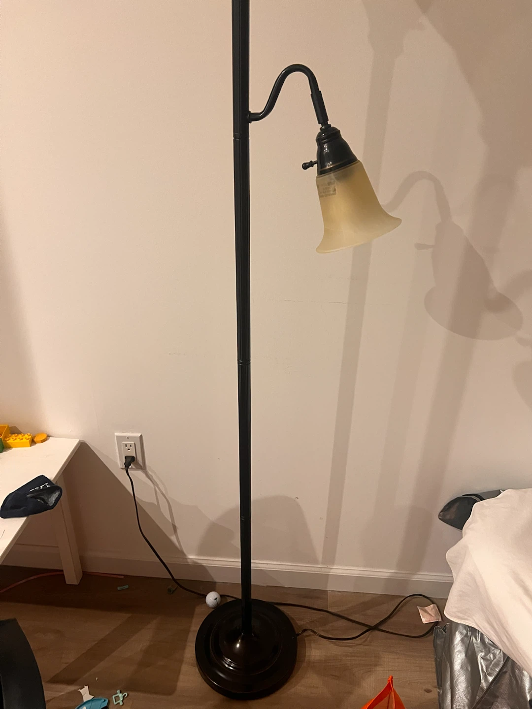 Black Floor Lamp with Frosted Shades - photo 2