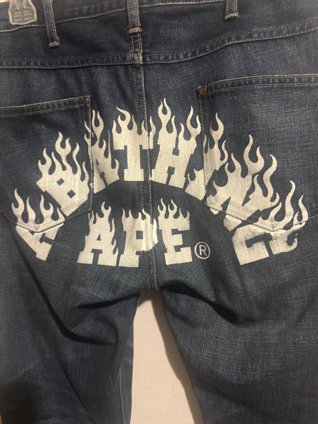 BAPE Jeans with Flame Logo - photo 2