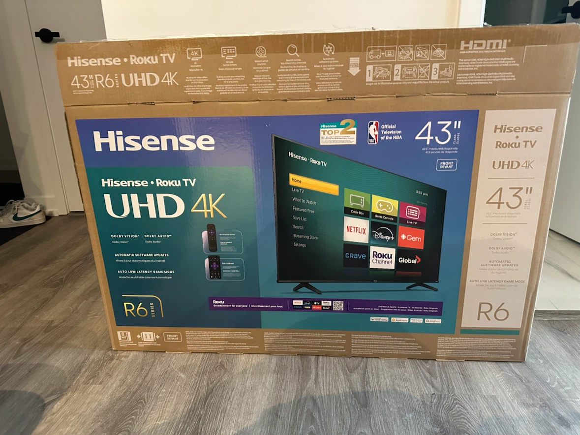 Hisense 43” Roku TV 4K UHD – Excellent Condition