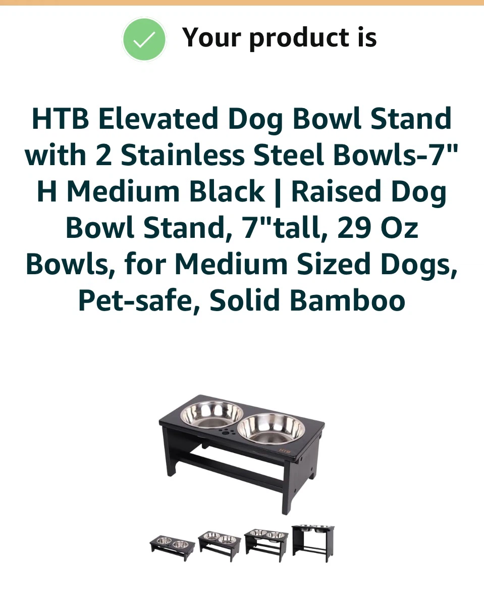 HTB Elevated Dog Bowl - photo 3