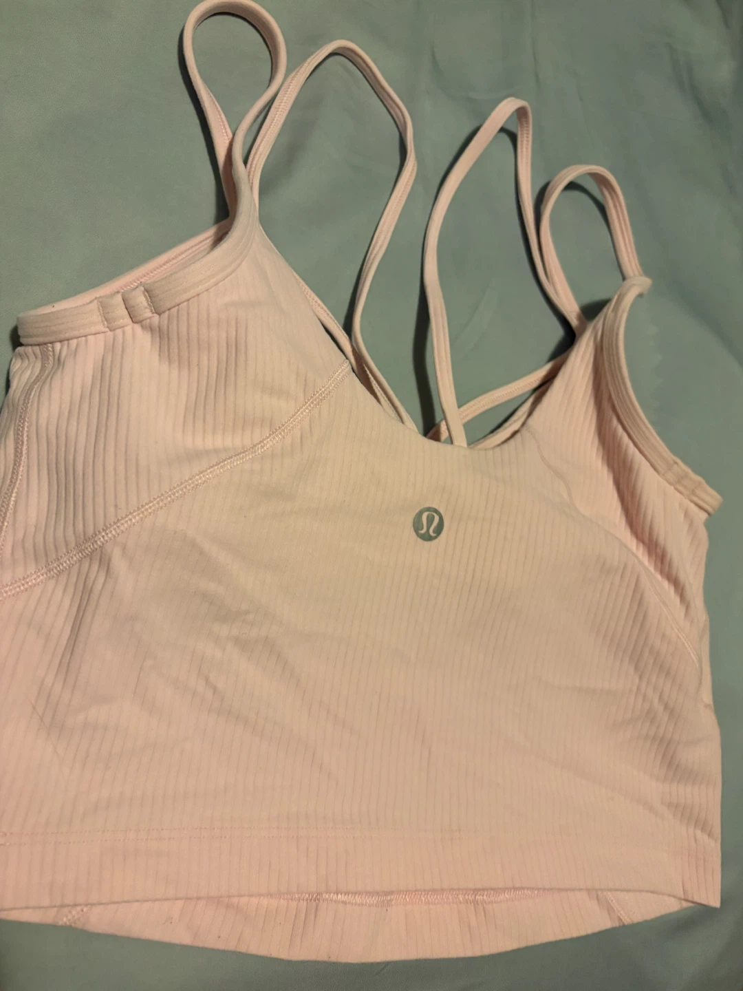 Lululemon Light Pink Ribbed Tank Top