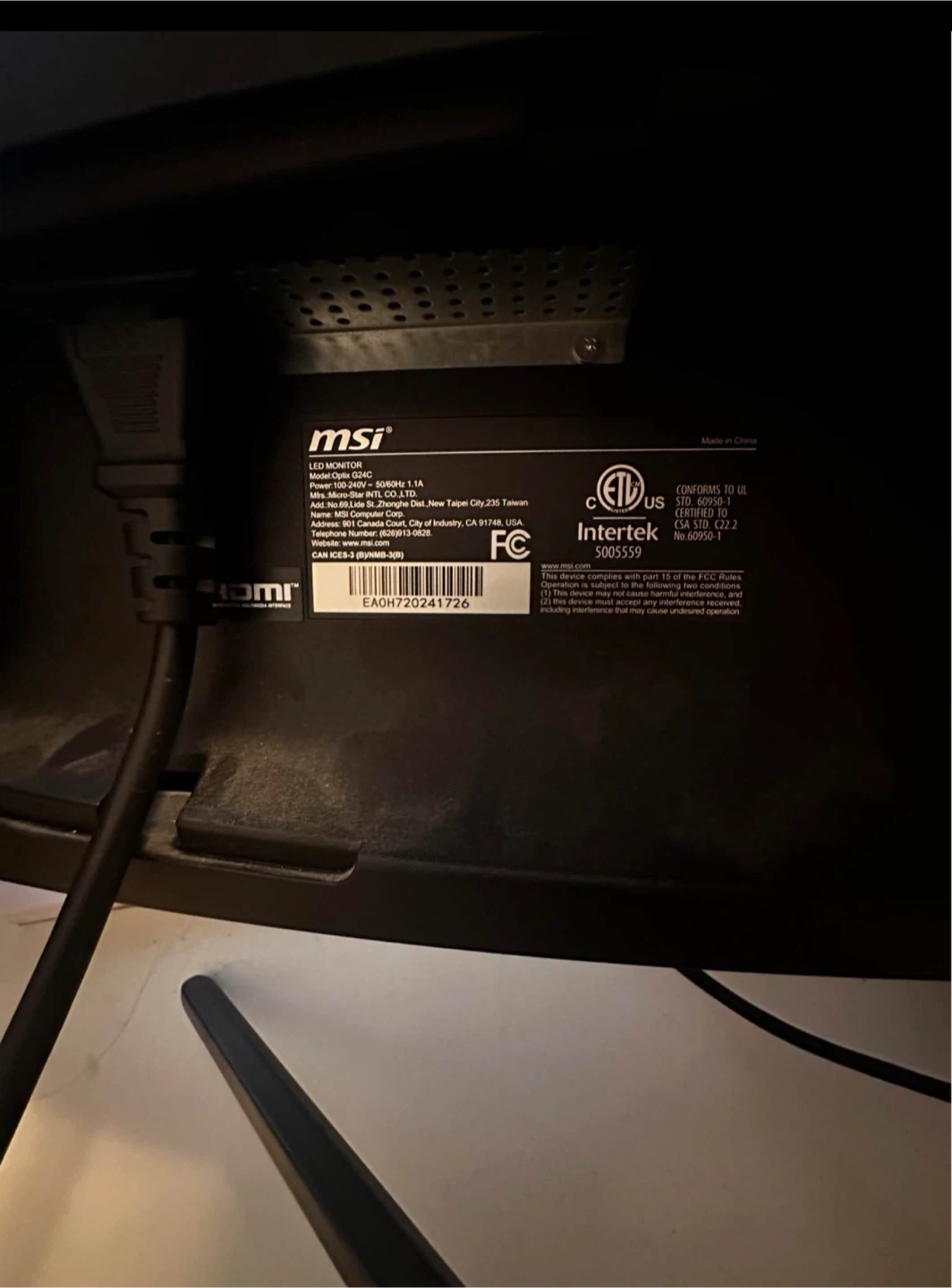 MSI LED gaming Monitor - photo 2