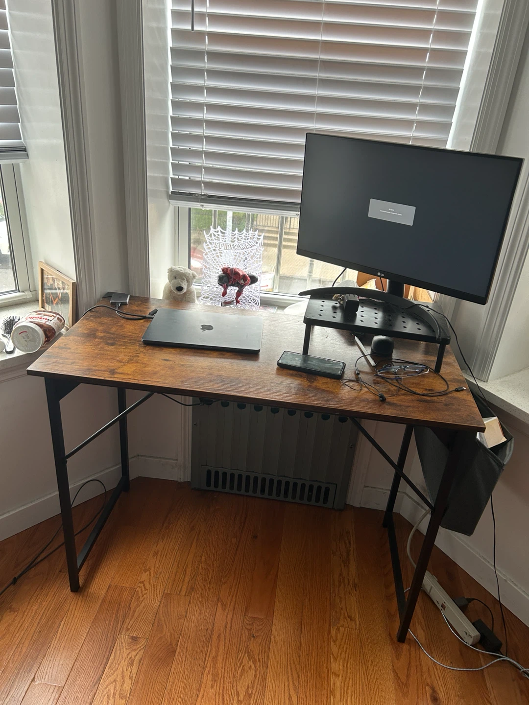 40 inch Wooden Top Desk with Black Metal Frame - photo 5