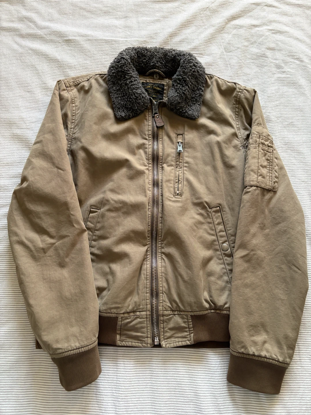 Vintage WWII replica bomber jacket by Lucky Brand