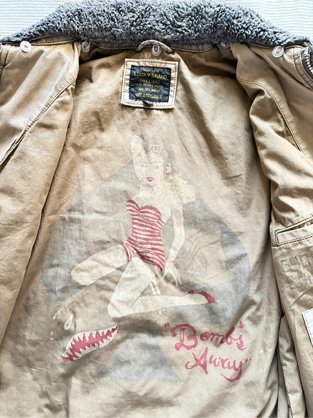 Vintage WWII replica bomber jacket by Lucky Brand - photo 3