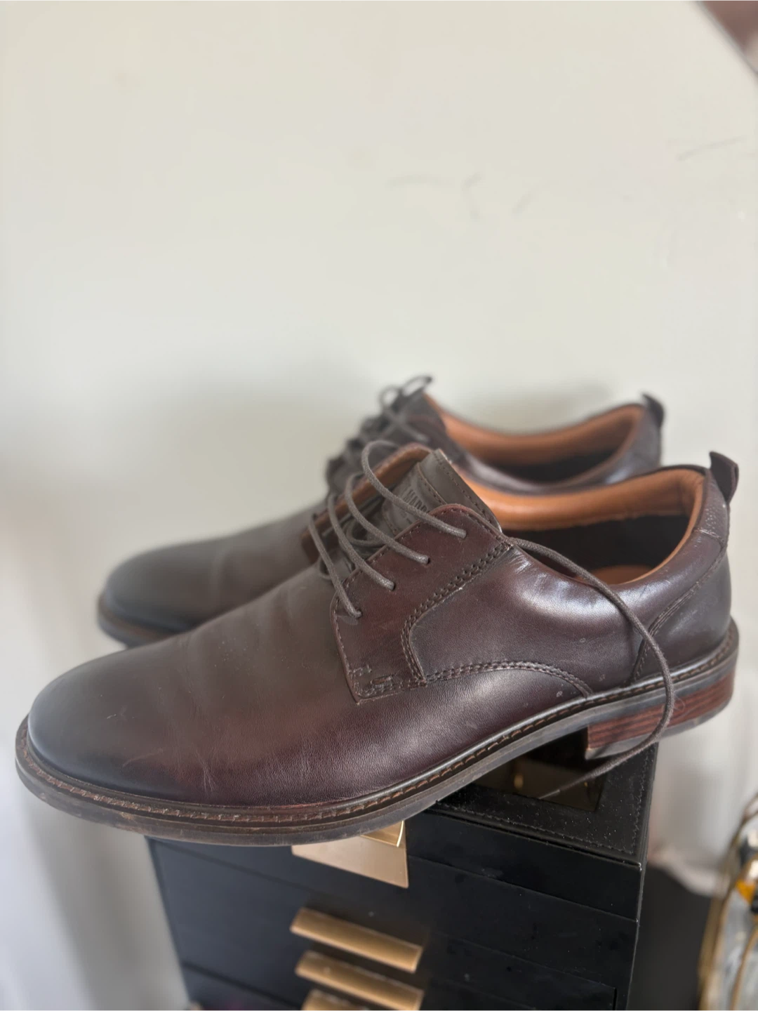 Steve Madden Men's Dark Brown Leather Dress Shoes - photo 5