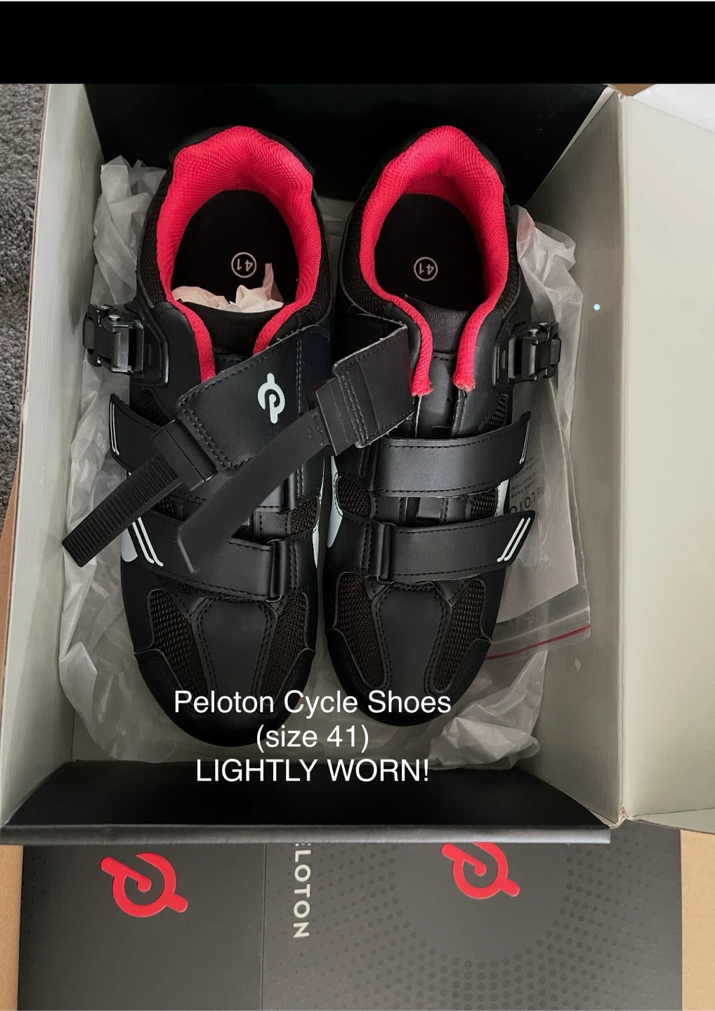 Peloton Cycle Shoes - Black/Red - photo 2