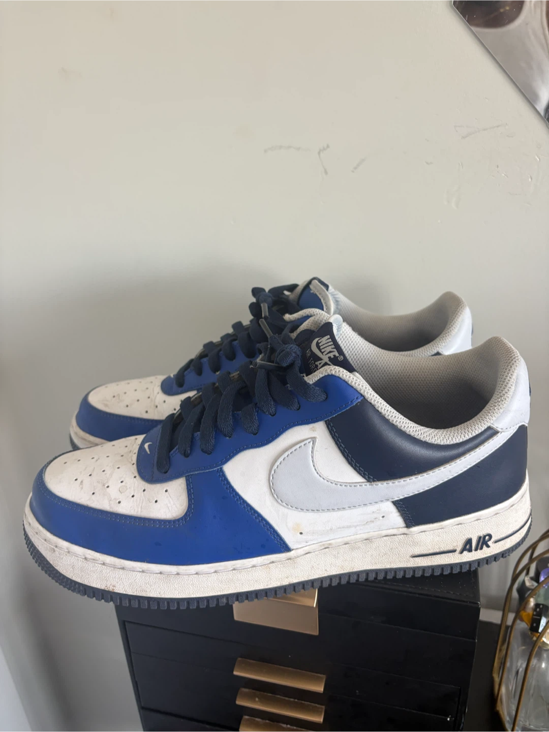 Nike Air Force 1 Low Blue White Sneakers - photo 4