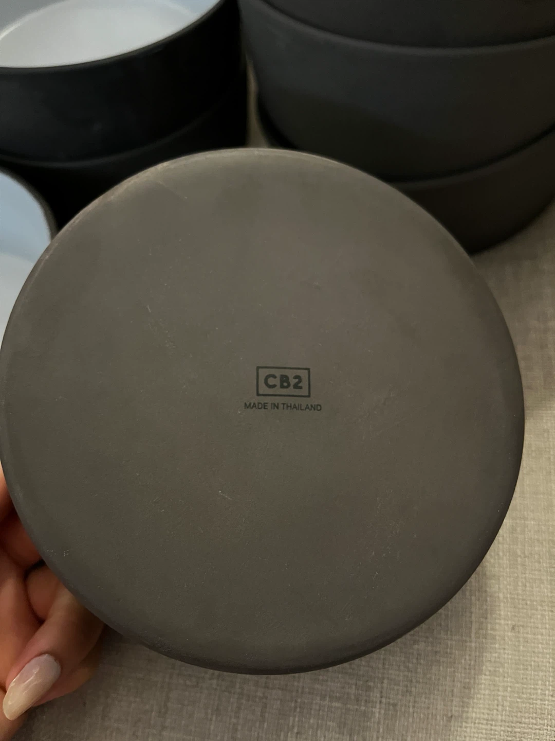 CB2 Grey 6”Soup Bowls (Set of 7) - photo 2