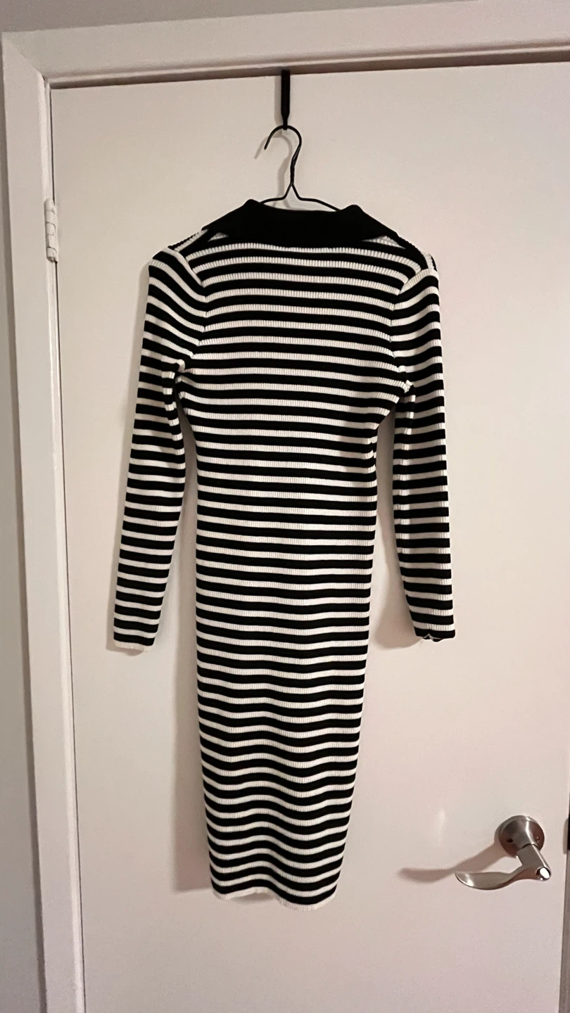SHEIN Striped Collared Knit Dress - Size S - photo 3