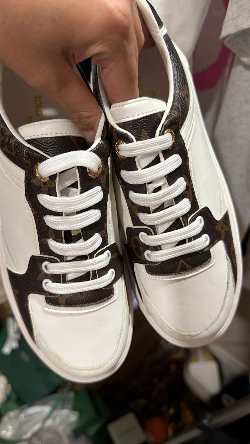 White & Brown Monogram Sneakers - photo 3
