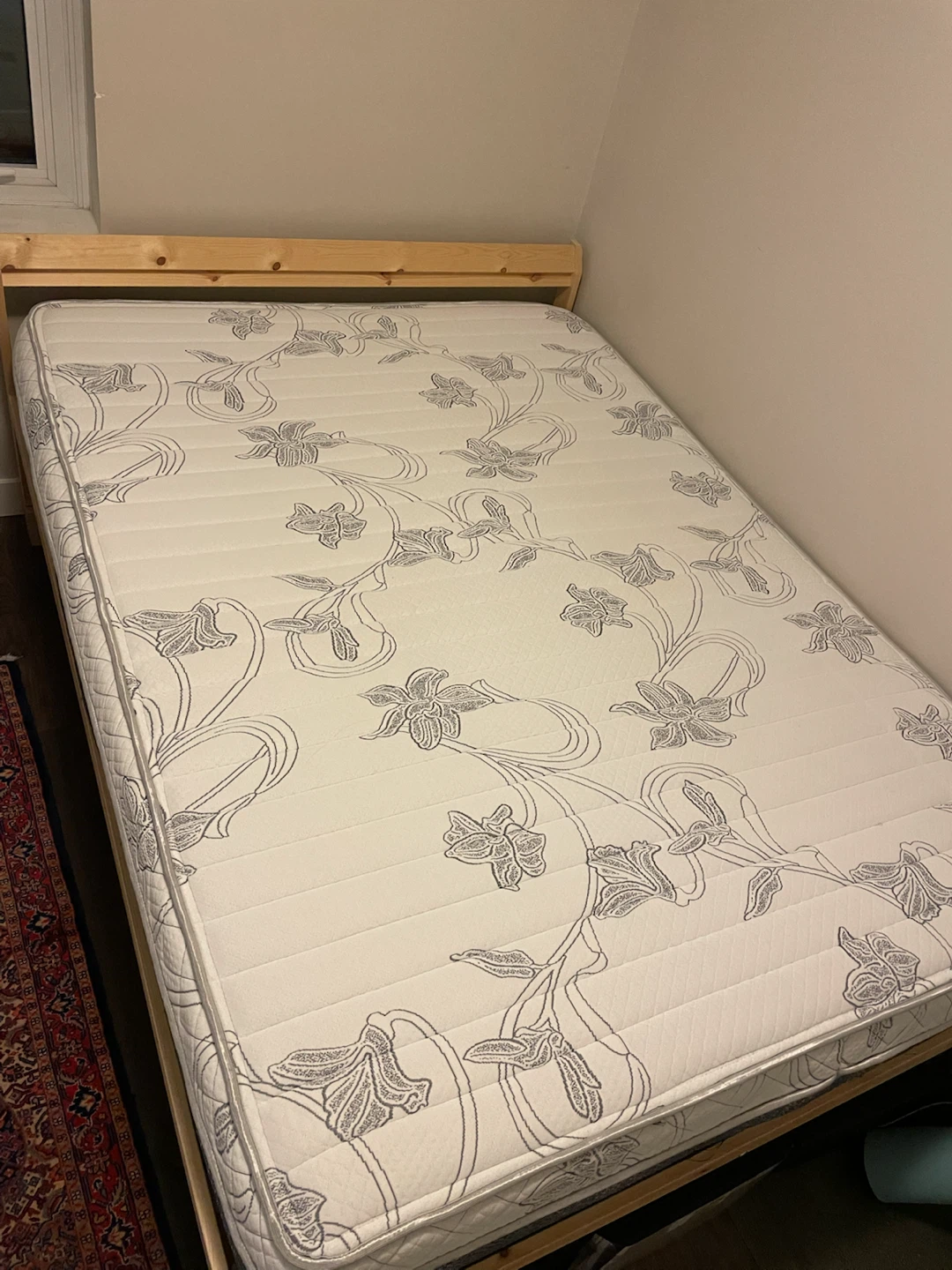 Mattress, Full Bed Frame & Nightstand - photo 3