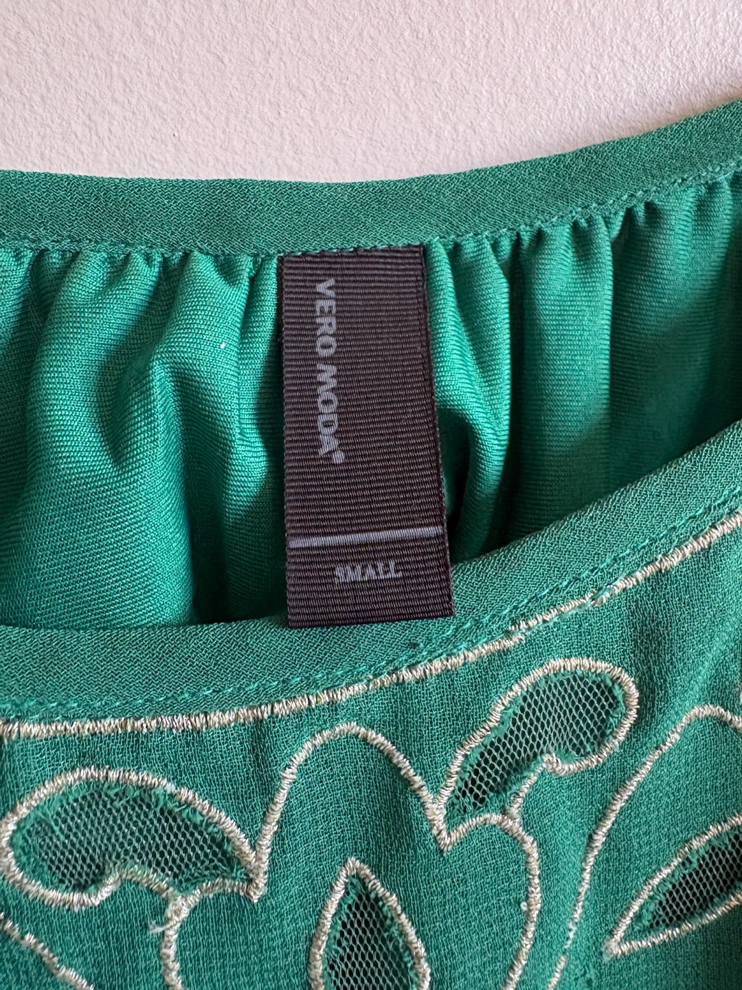 Vero Moda Green Dress with Tie Waist - Size Small - photo 2