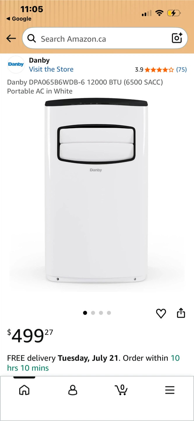 Danby Portable Air Conditioner - 12000 BTU