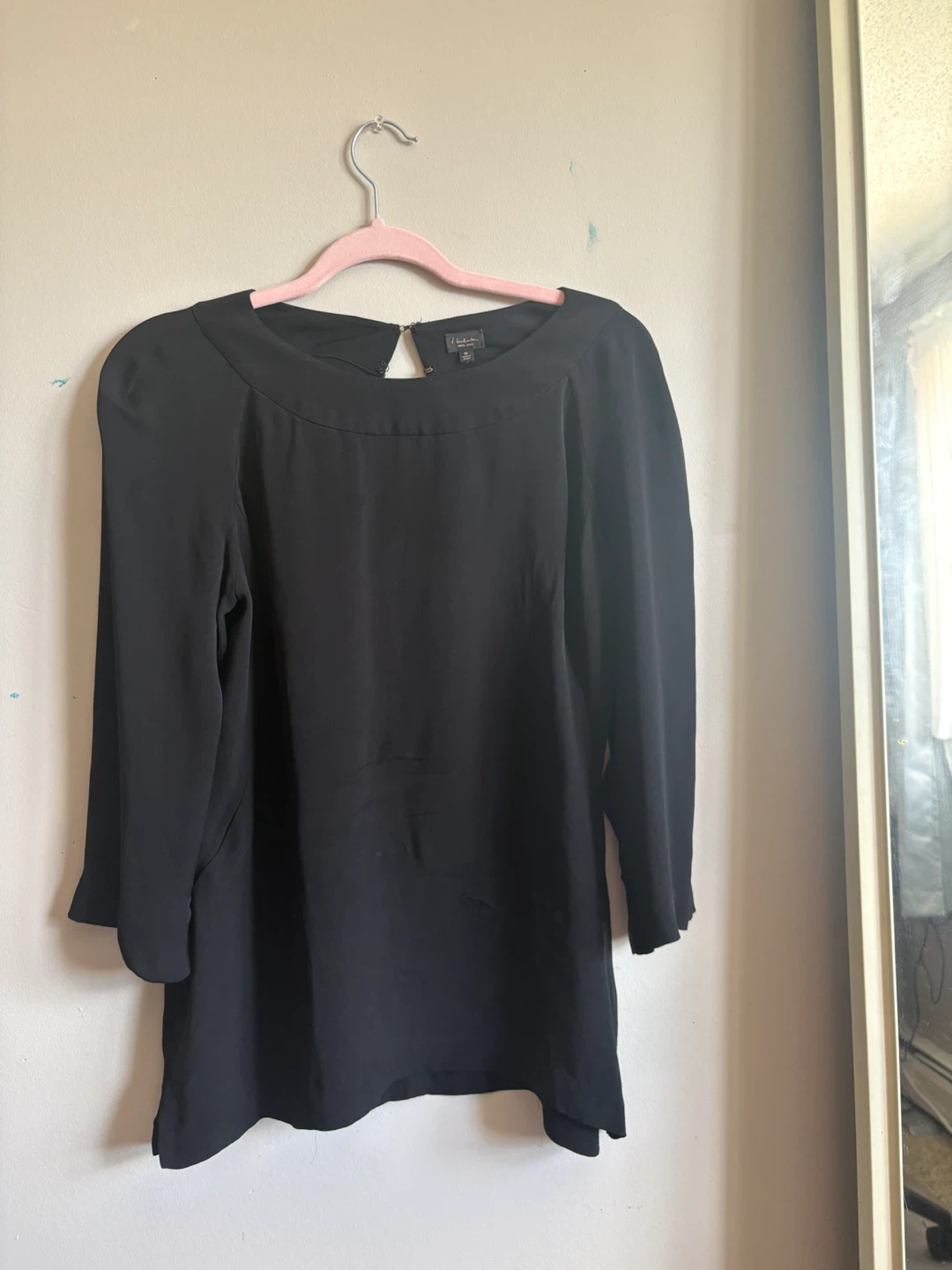 Babaton 100% Silk Black Blouse