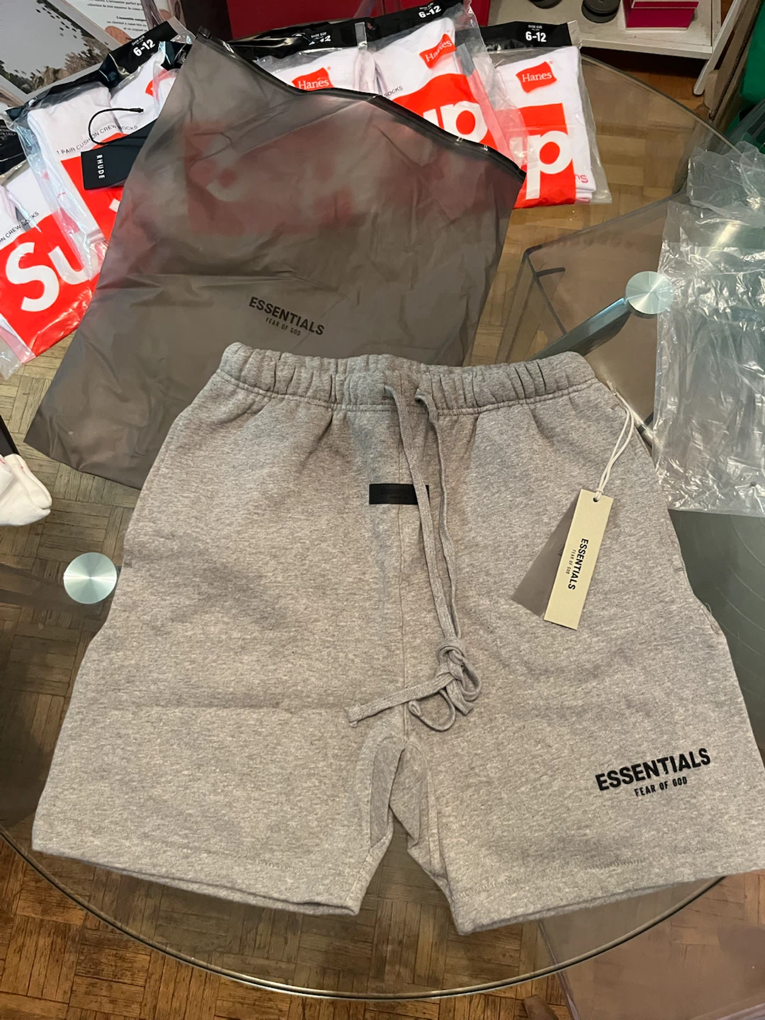 ESSENTIALS Fear of God Grey Sweat Shorts