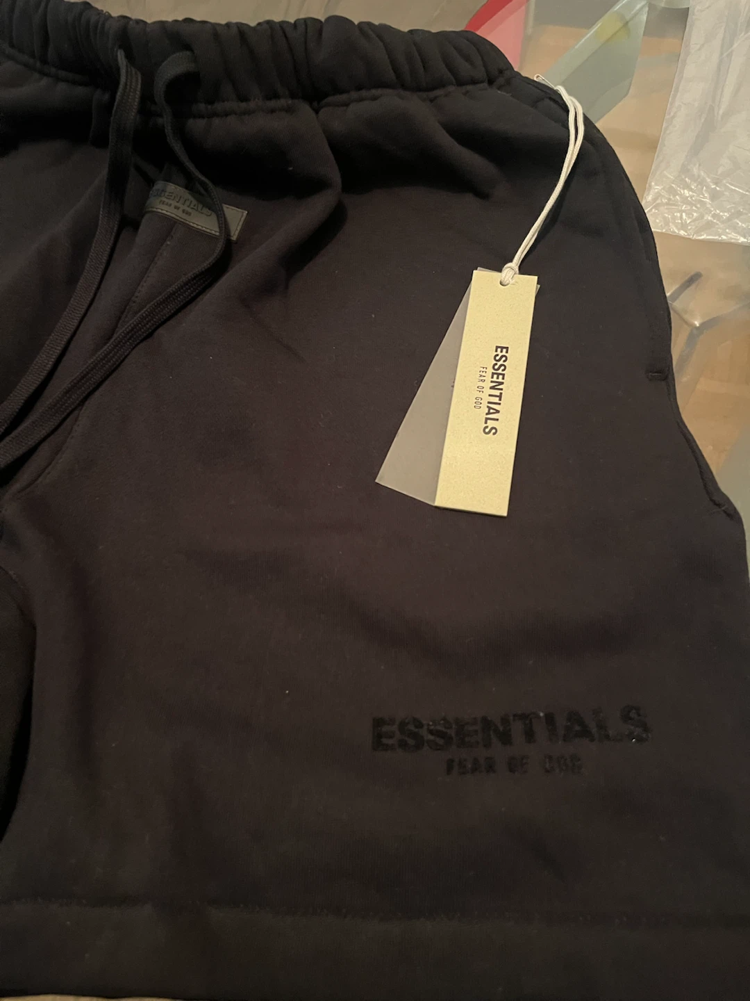 Essentials Fear of God Black Sweat Shorts - photo 3