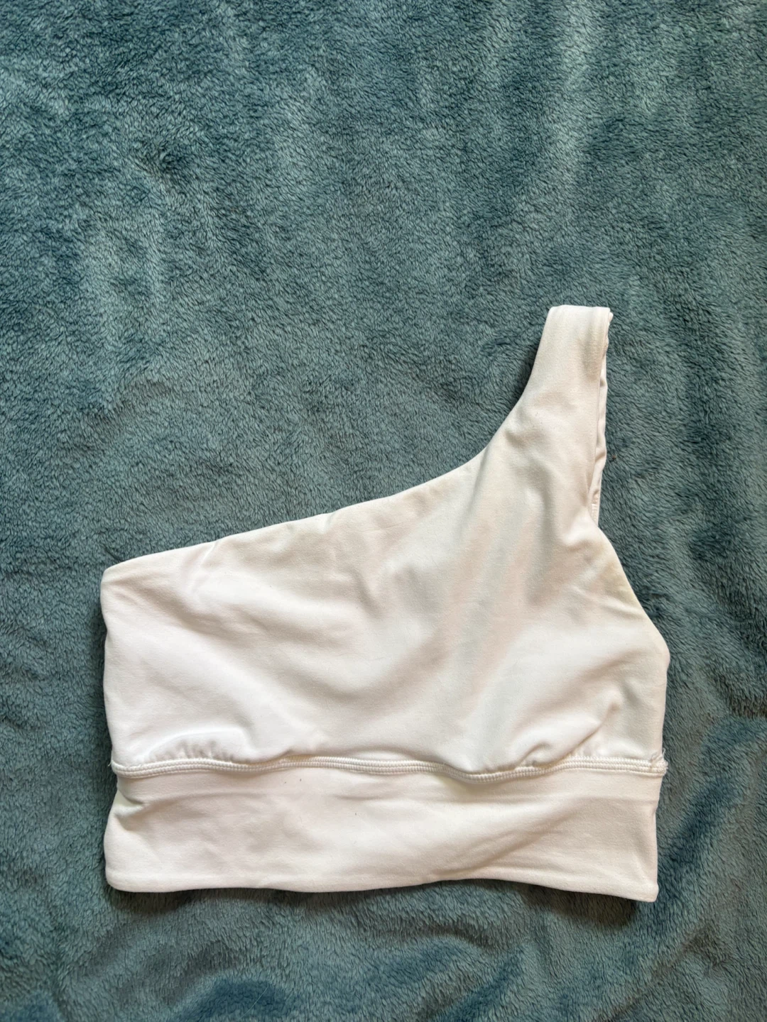 Lululemon White One-Shoulder Sports Bra