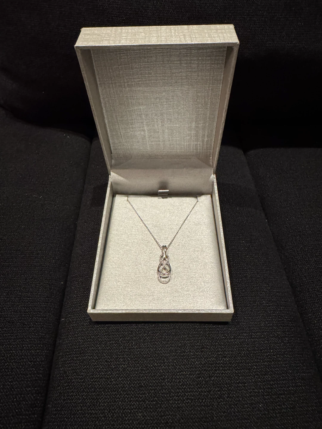 Peoples Jewellers Diamond Infinity Pendant Sterling Silver
