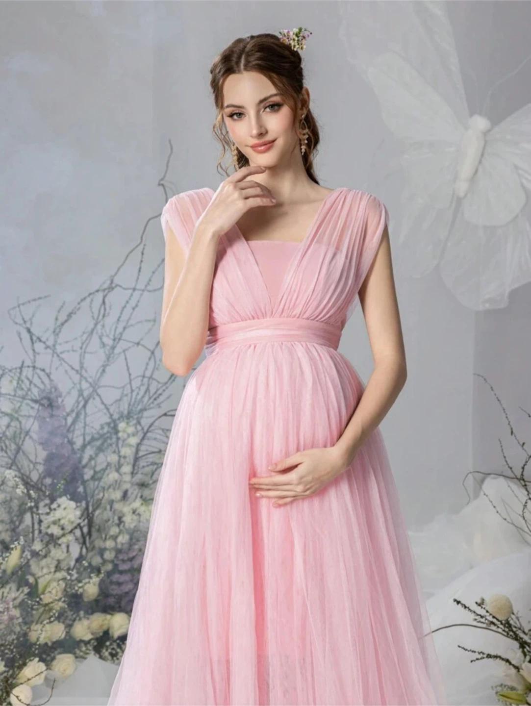 Pink Maternity Dress