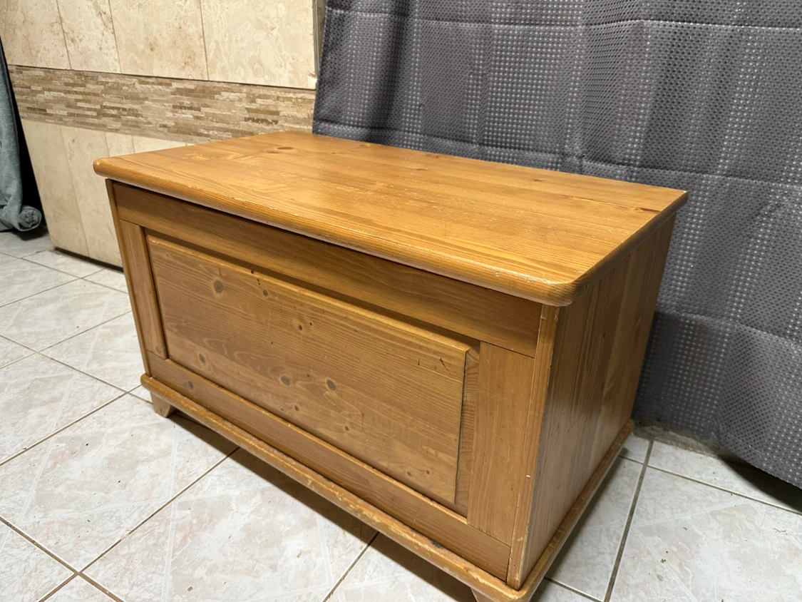 Real Natural Wood Storage Chest Trunk
