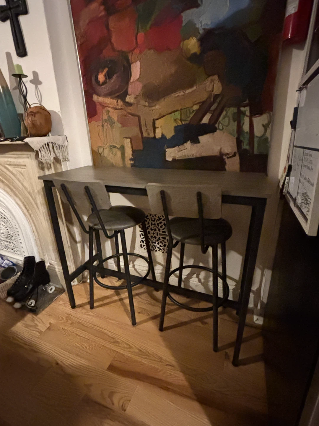 Pub height table and chairs