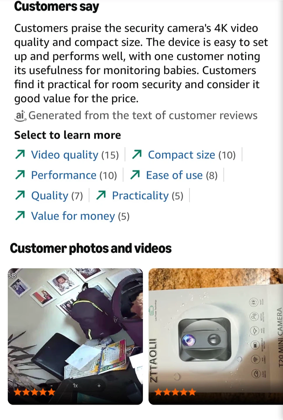 ZTTOLII 5G WiFi HD Mini Security Camera - photo 3