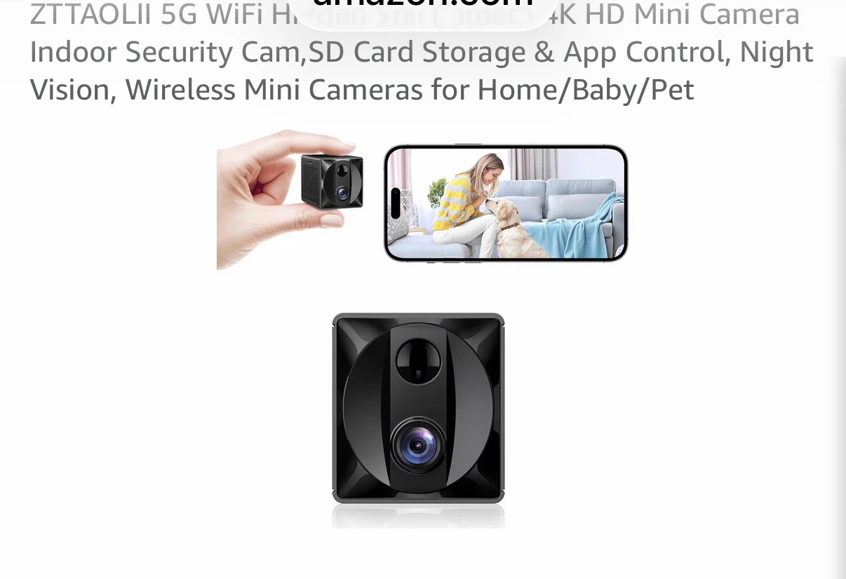 ZTTOLII 5G WiFi HD Mini Security Camera - photo 4