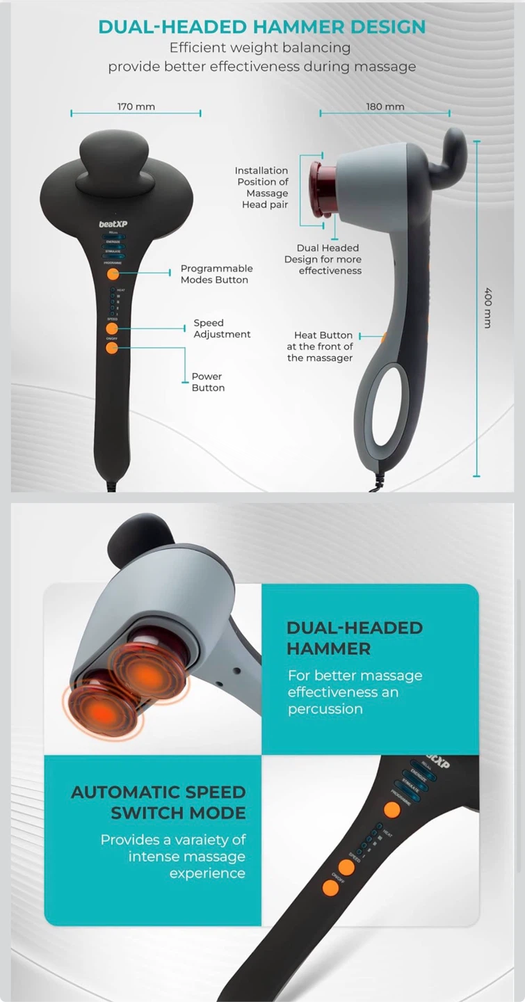 Sharper Image Dual Headed Percussion Massager - photo 3