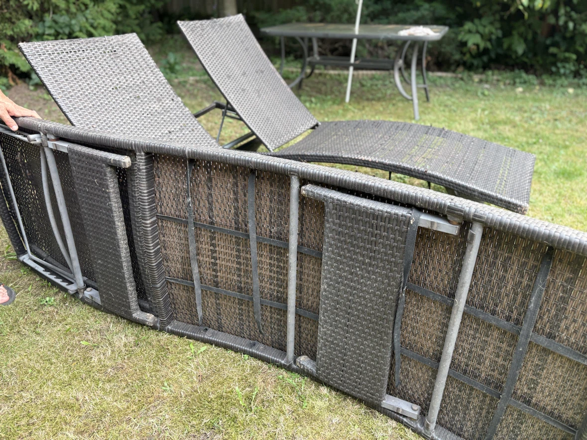 Set of 4 Wicker Loungers - photo 3