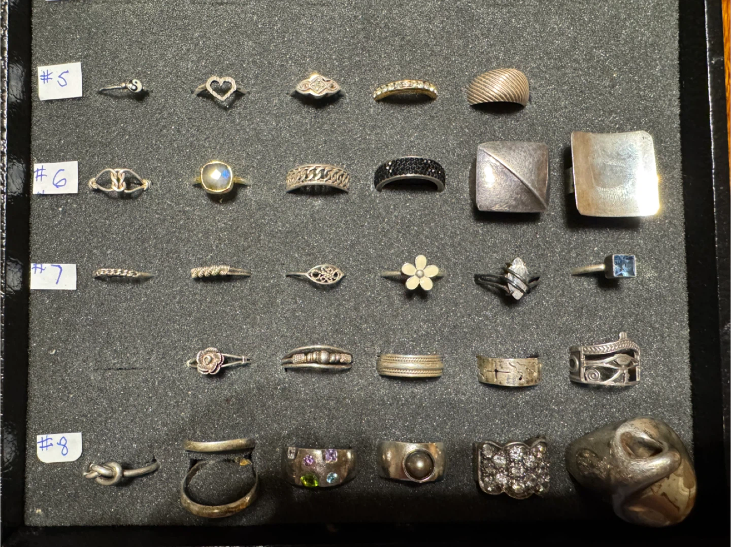 Individual Vintage Silver Rings For Sale - SET 2
