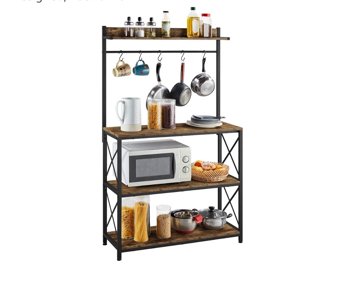 Industrial Bakers Rack with Shelf