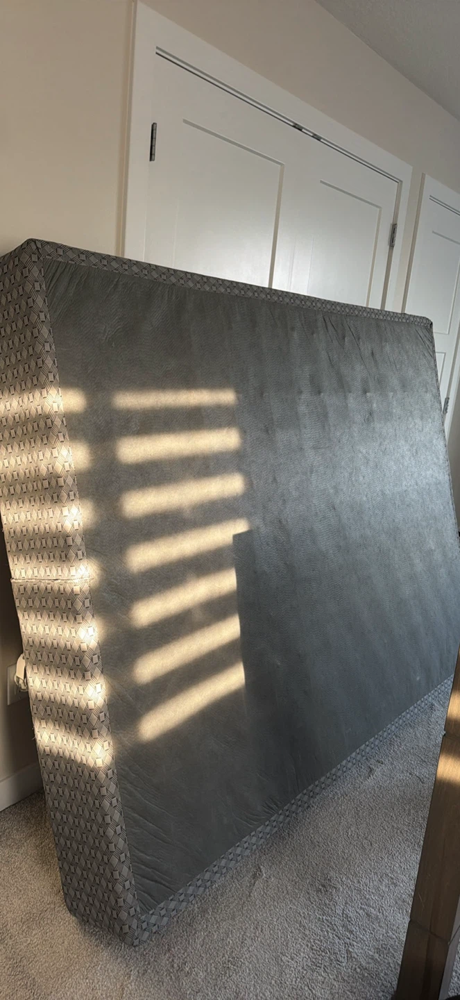 Boxspring Foundation - Grey Fabric queen