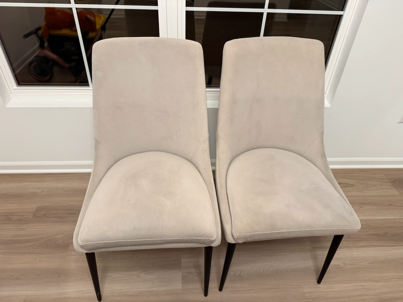 Set of 2 Velvet Upholstered Side Chairs
