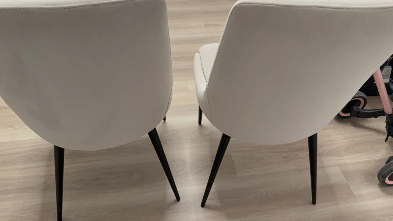 Set of 2 Velvet Upholstered Side Chairs - photo 3