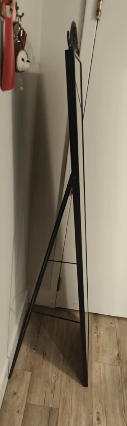 Full Length Standing Mirror with Ornate Black Metal Frame - photo 3