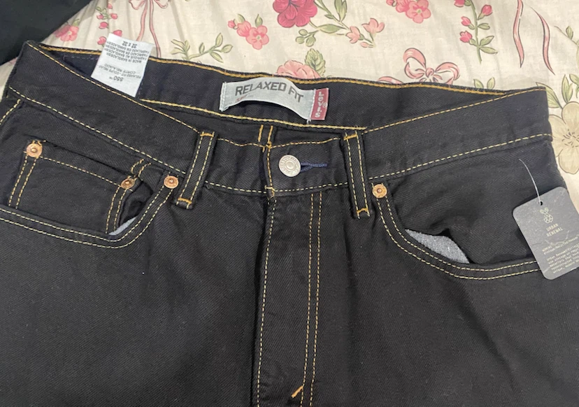 Levi's Relaxed Fit Black Jeans with Rhinestone Stars - photo 2