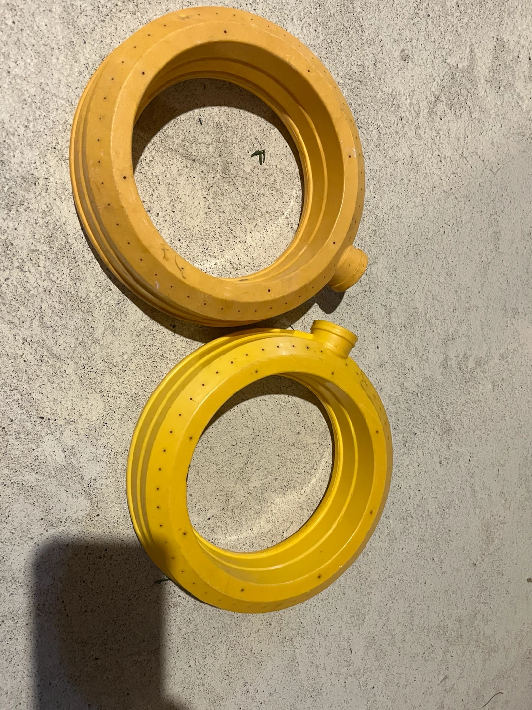 Yellow Plastic Sprinkler Rings (Set of 2)
