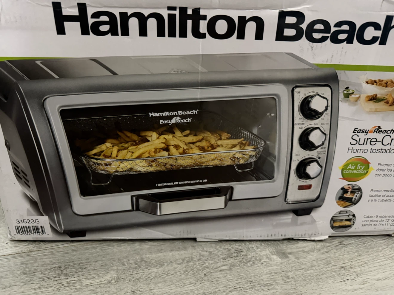 Hamilton Beach Easy Reach Sure-Crisp Toaster Oven