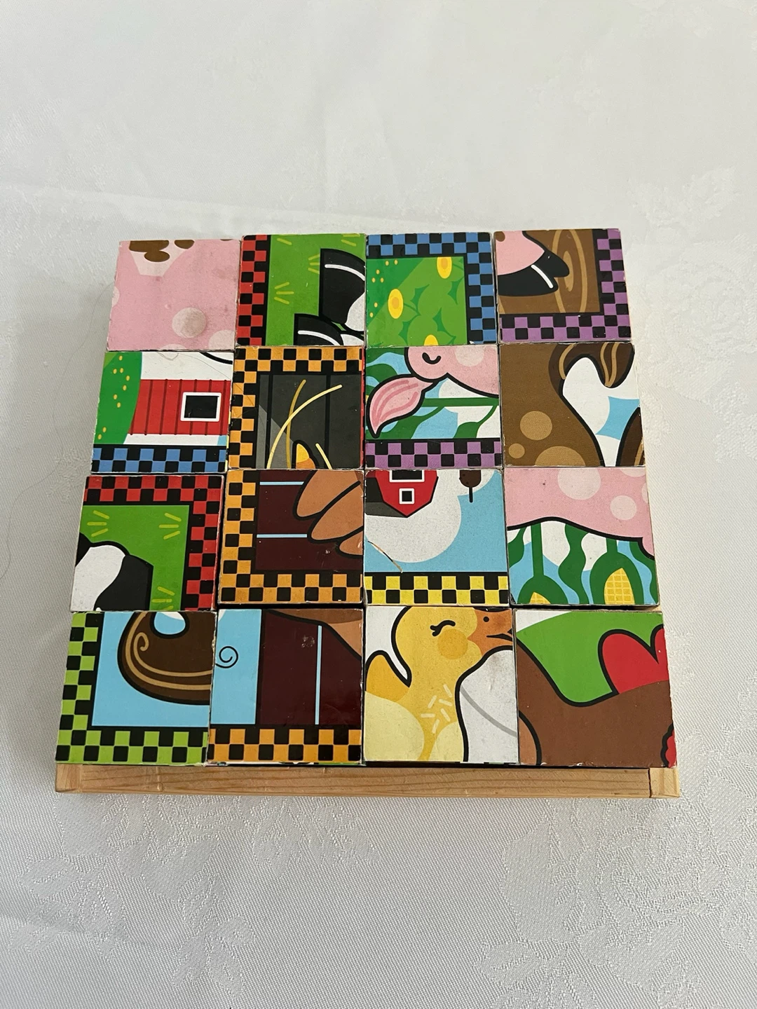Melissa & Doug Wooden Puzzle Blocks Farm Animals - photo 2
