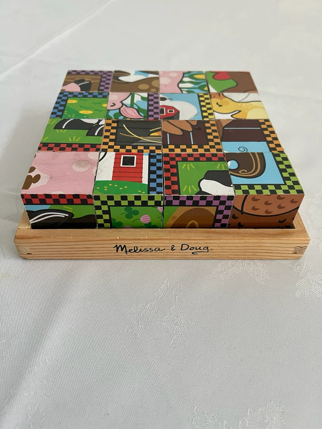 Melissa & Doug Wooden Puzzle Blocks Farm Animals - photo 3