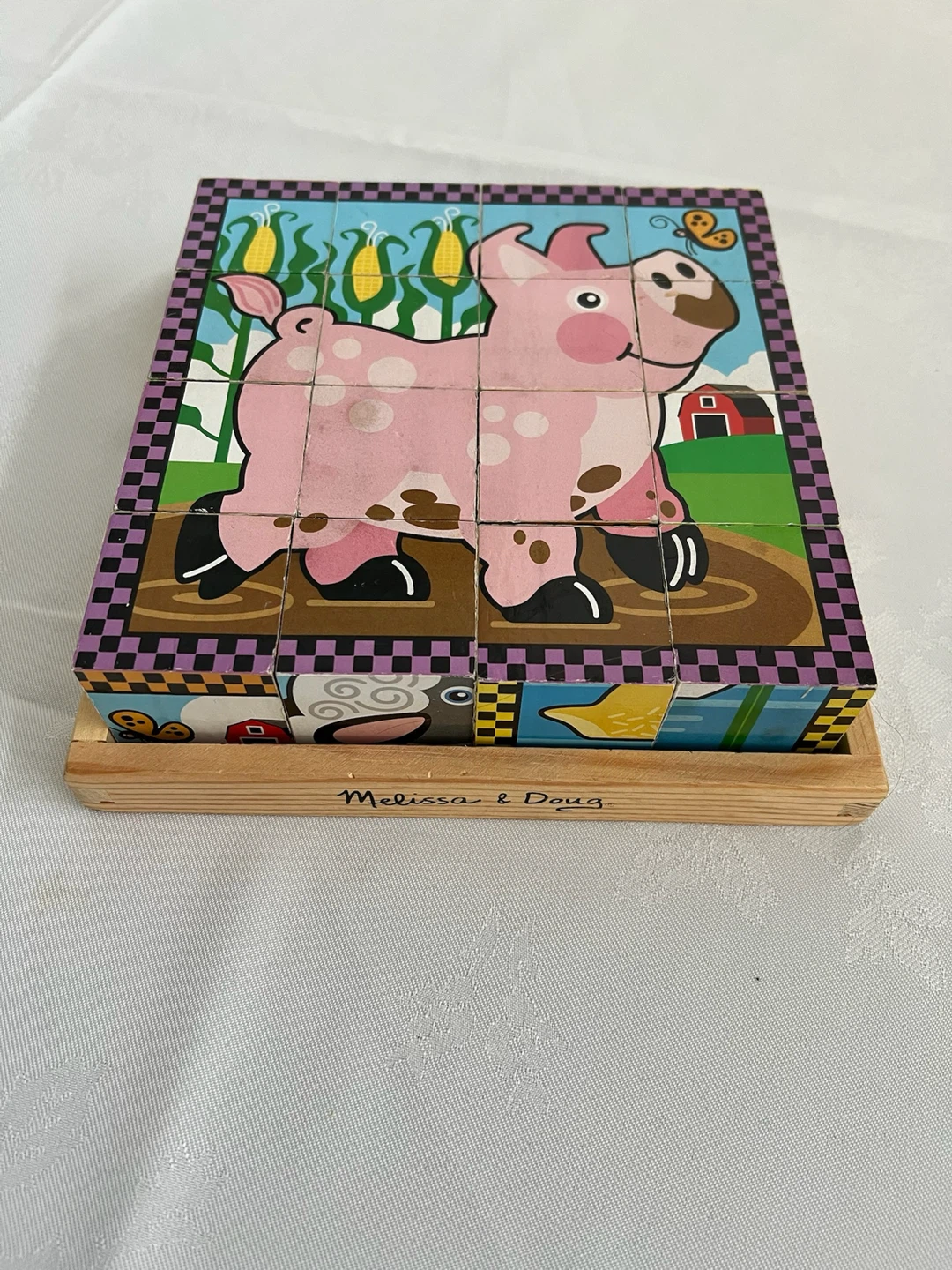 Melissa & Doug Wooden Puzzle Blocks Farm Animals - photo 4