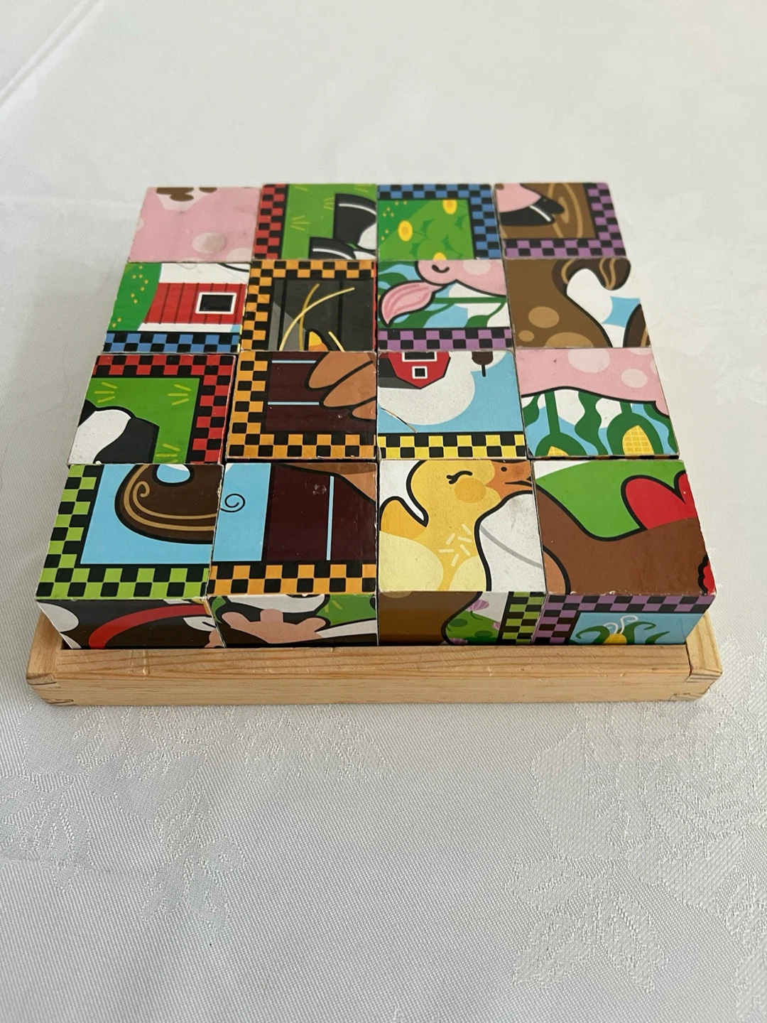 Melissa & Doug Wooden Puzzle Blocks Farm Animals - photo 5