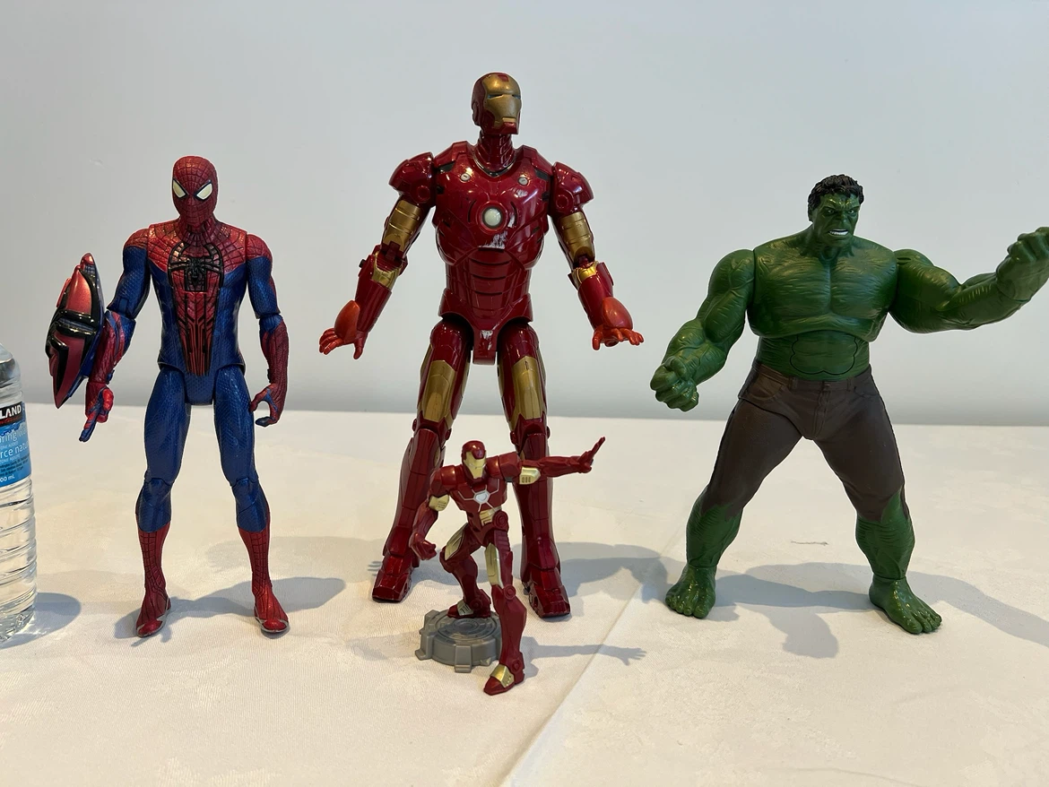 4 Marvel Action Figures - Iron Man, Spider-Man, Hulk - photo 3