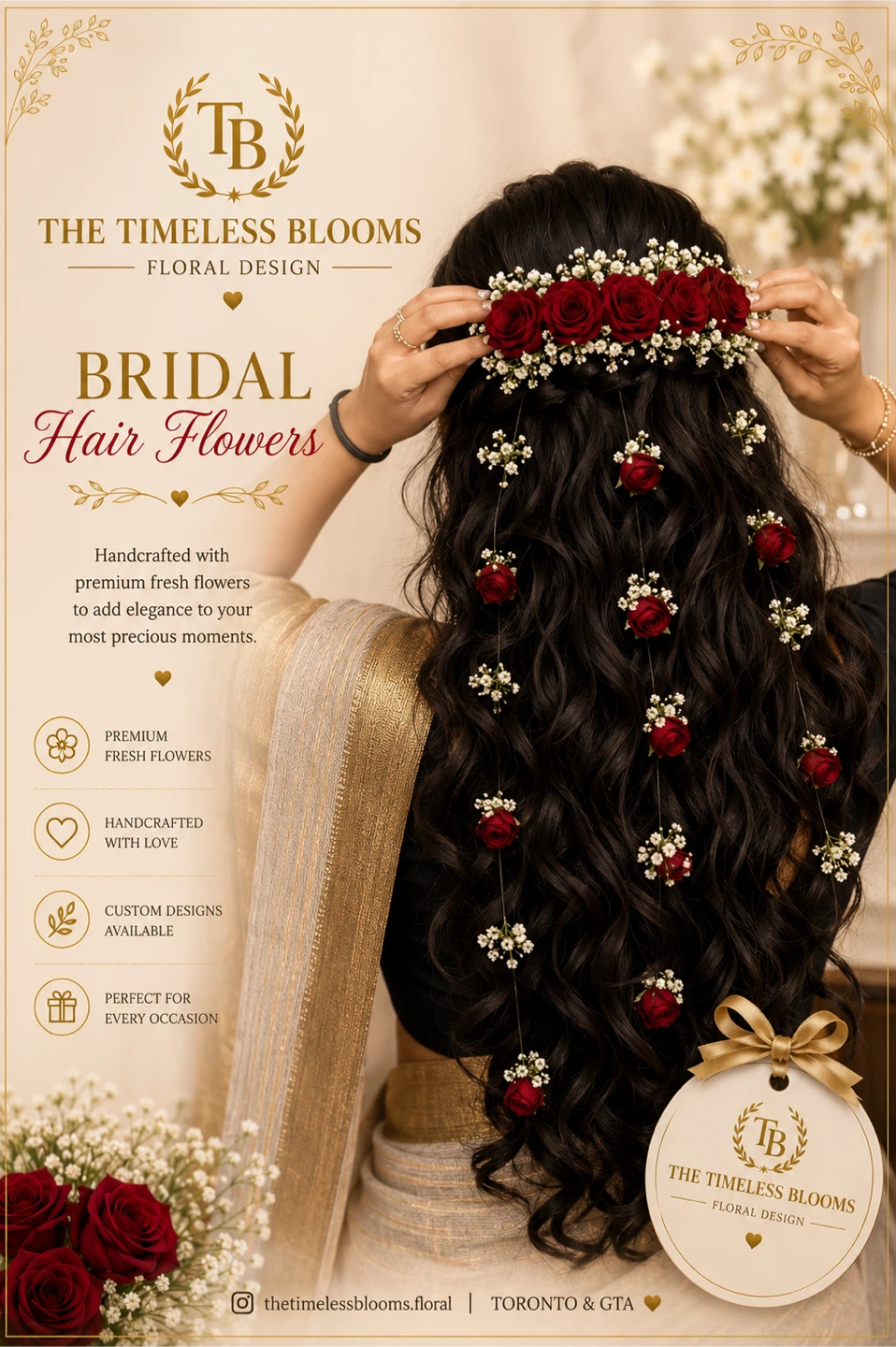 The Timeless Blooms Bridal Hair Flowers