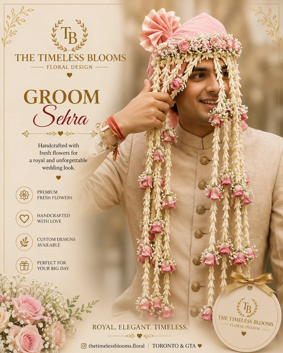 The Timeless Blooms Groom Sehra
