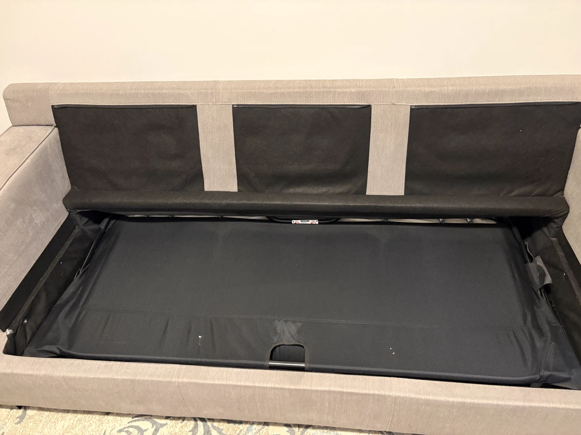 Sectional Sofa Bed with Upgraded Queen Mattress + Pillows - photo 3